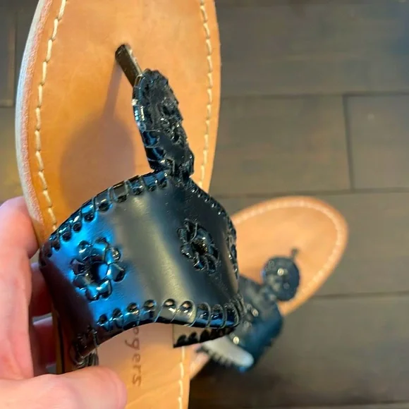 Jack Rogers classic black sandals sz 10.5 - Picture 6 of 6